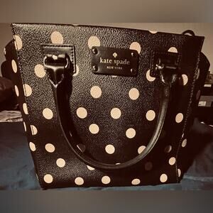 Kate Spade Totebag - Polkadot - Pink Black - Y2k Shoulder Purse - Clutch Purse